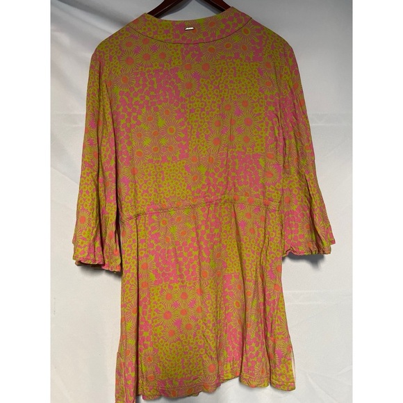 Maaji Floral V-Neck Dress with Bell Sleeves - Picture 3 of 4